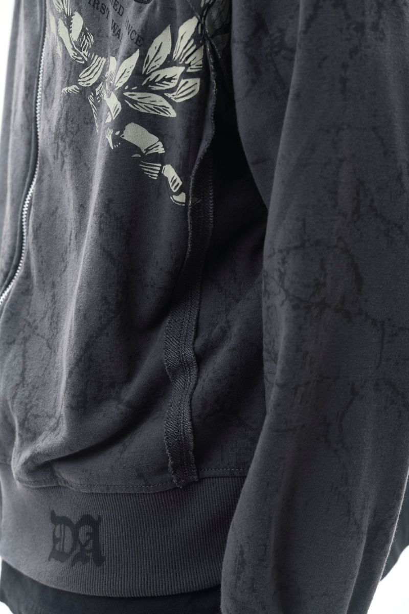 DARKAGES 'Loyalty' Zip Up Hoodie (Dk.Grey) DA7014-DGY