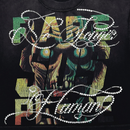 Rare Peace 'No Longer Human (Zombie)' Oversized Rhinestone Cropped T-shirt (Black) RT5059