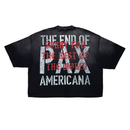 Rare Peace 'Welcome To The Dark Age 2.0' Oversized Rhinestone Cropped T-shirt (Black) RT5053