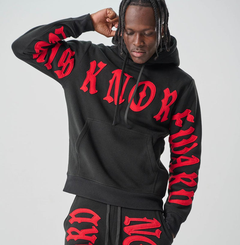 Spark 'No Risk No Reward' Hoodie (Black/Red) S5201