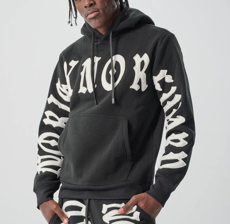 Spark 'No Risk No Reward' Hoodie (Black/White) S5201