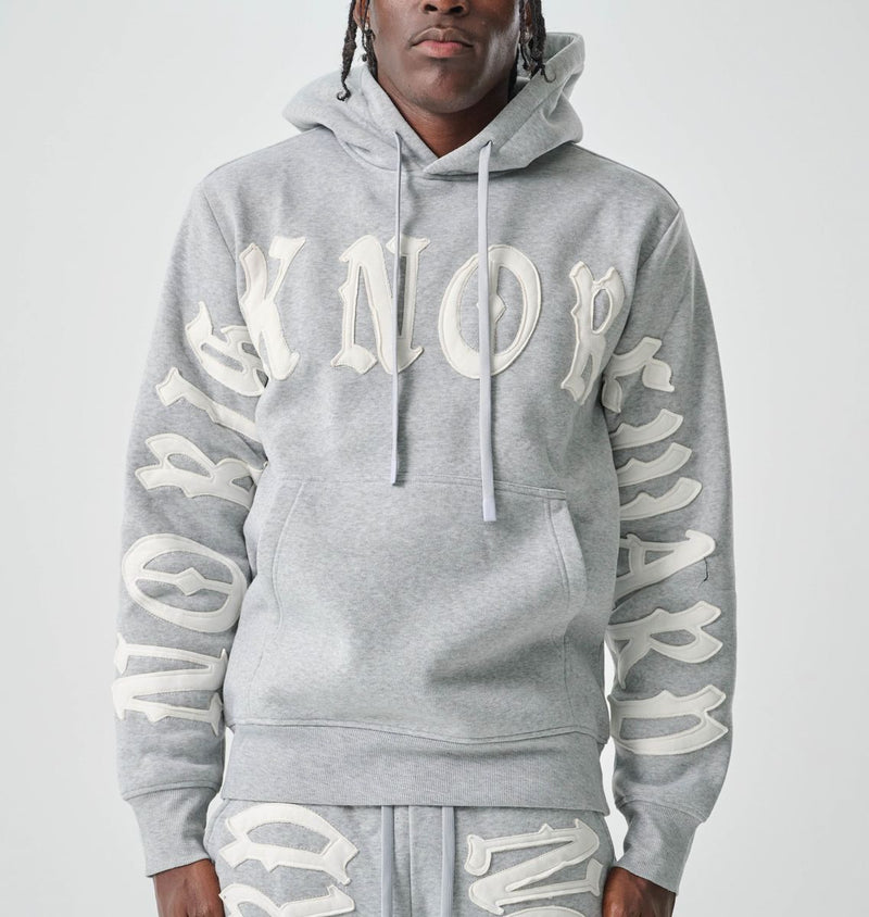 Spark 'No Risk No Reward' Hoodie (H. Gray/White) S5201