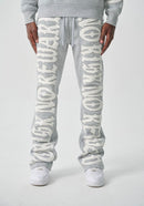 Spark 'No Risk No Reward' Fleece Stacked Sweatpants (H. Gray/White) S5301