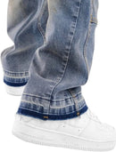 Copper Rivet 'Carpenter' Front Zipper Pocket Flare Denim (MTB) 533018