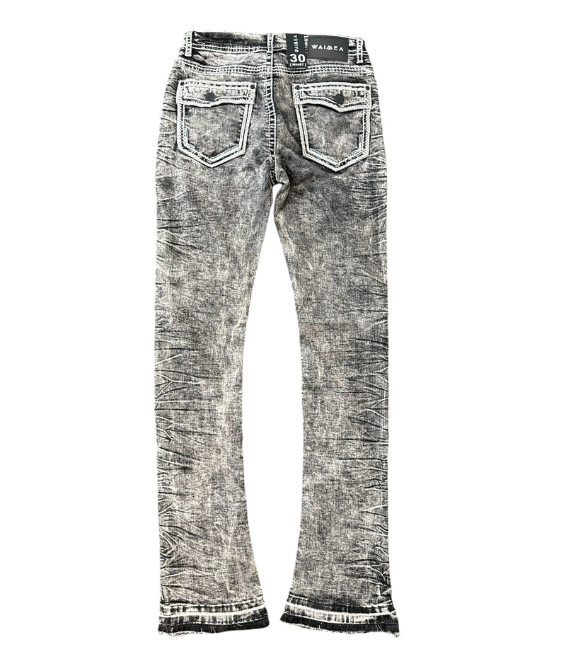 Waimea ' Ripple' Stacked Denim (Black Wash) M5800DA