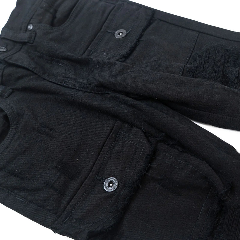 Makobi Kids "Cesare" Stacked Denim (Black) B1968