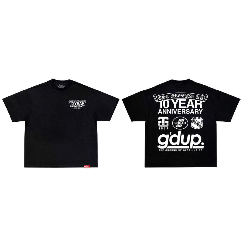 The Ground Up '10 Year Anniversary' T-Shirt (Black) - FRESH N FITTED-2 INC
