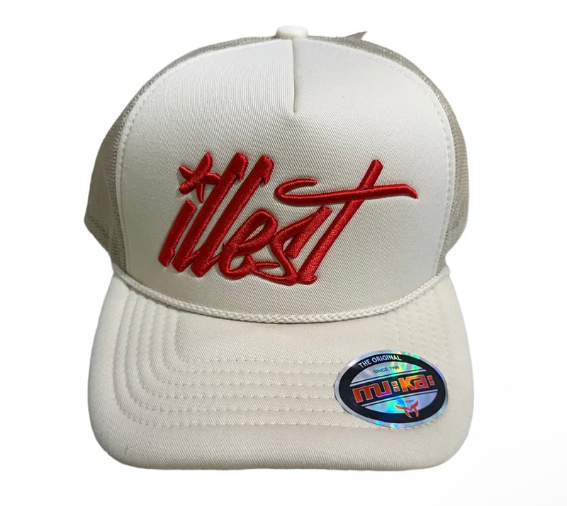 Muka 'Illest' Trucker Hat (Oatmeal) TN5324 - FRESH N FITTED-2 INC