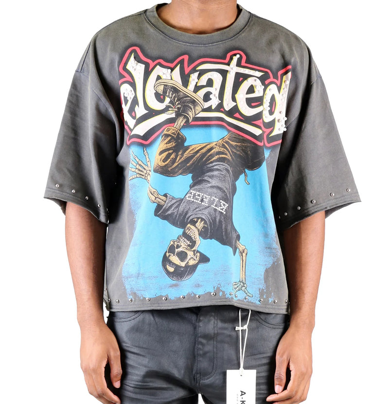 Kleep 'Twitch' Premium Cropped T-Shirt (Grey) KT-1920