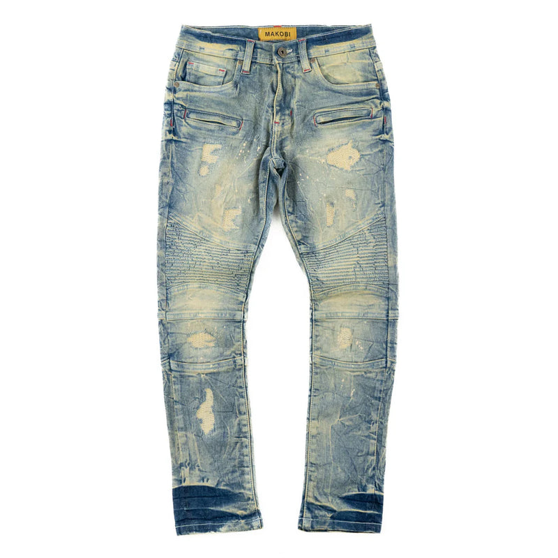 Makobi Kids 'Rick Biker' Denim (Dirt Wash) B1786