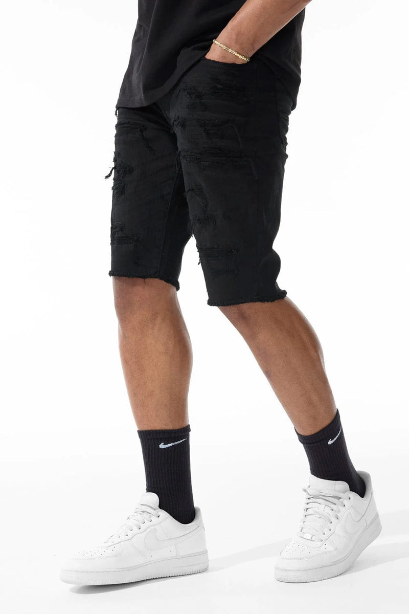 Jordan Craig 'Tulsa' Twill Denim Shorts (Black) J3219S