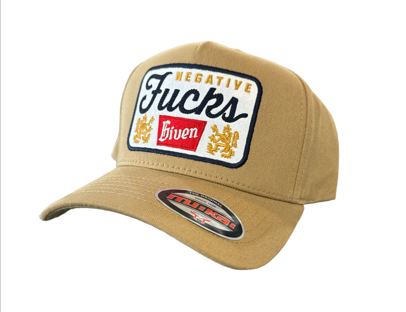 Muka 'Negative F*cks Given' Snapback Hat (Khaki) S4405 - Fresh N Fitted Inc 2