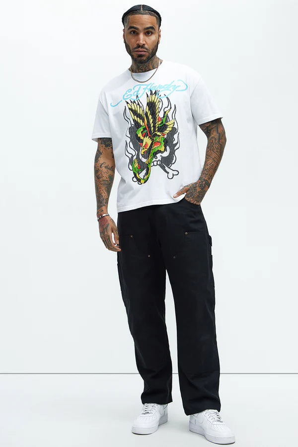 Ed Hardy 'Eagle Snake' T-Shirt (Vintage White) BAOM1102-6