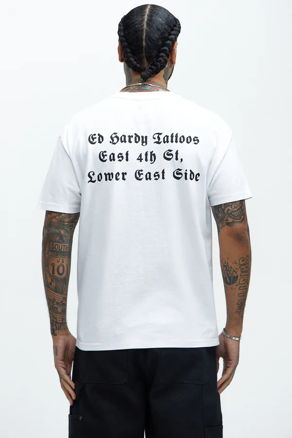 Ed Hardy 'Eagle Snake' T-Shirt (Vintage White) BAOM1102-6
