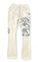 Highly Undrtd 'Divine Aura' Stacked Joggers (Ivory) UF5203 - FRESH N FITTED