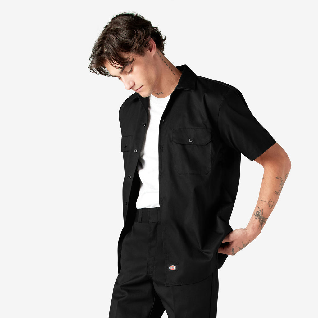 Dickies Men's SS Work Shirt (Black) 1574BK