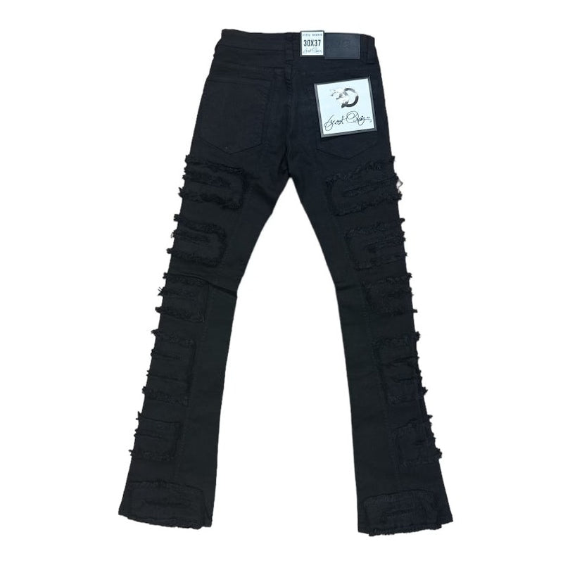 Frost Originals 'Cashay' Stacked Denim (Black/Black) F1732 - Fresh N Fitted Inc