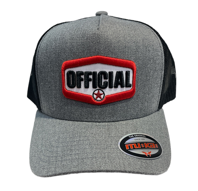 Muka 'Official' Trucker Hat (Charcoal) TN5308B - FRESH N FITTED-2 INC