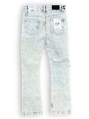 Ops Kids 'Frayed'Taped Trim Denim - OPS1716-Bleach - Fresh N Fitted Inc 2