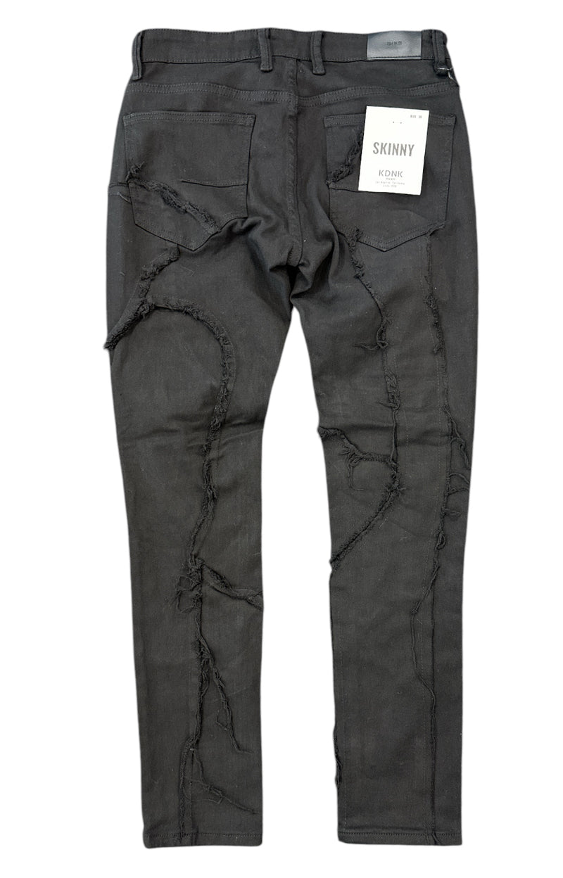 KDNK ‘Raw Edge' Jeans (Black) KNB3300