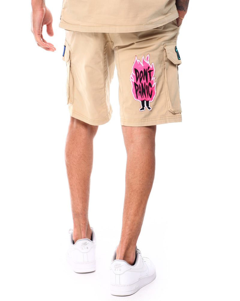 Rebel Minds 'Patch Twill' Cargo Shorts (Sand) 631-971 - Fresh N Fitted Inc