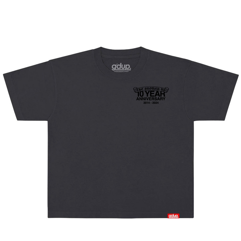 The Ground Up '10 Year Anniversary' T-Shirt (Charcoal)