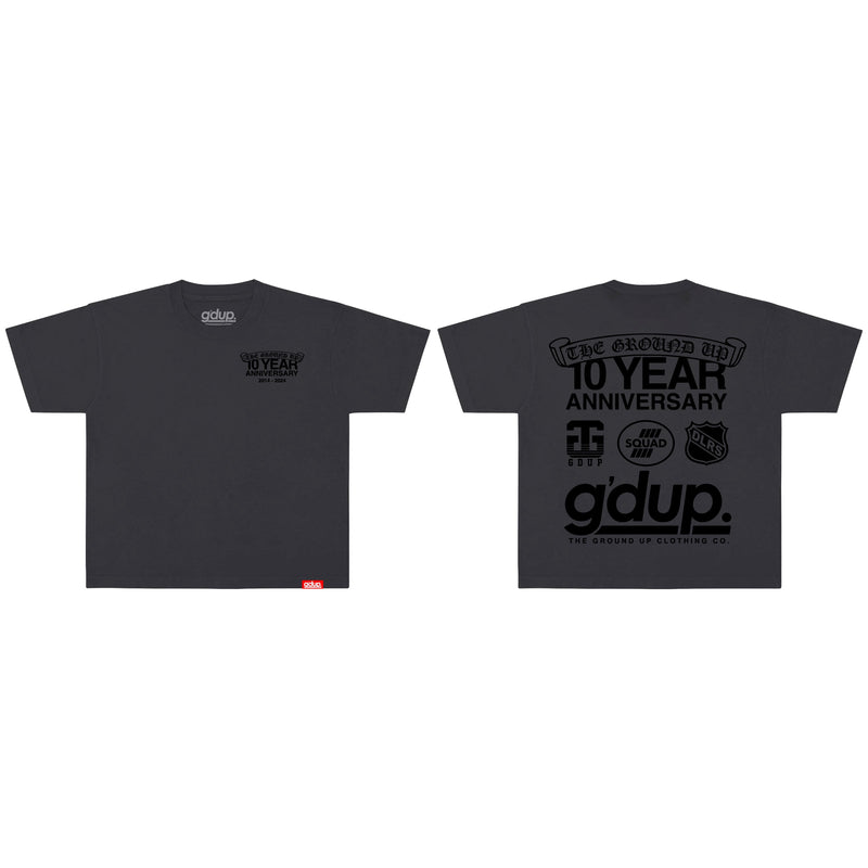 The Ground Up '10 Year Anniversary' T-Shirt (Charcoal) - FRESH N FITTED-2 INC
