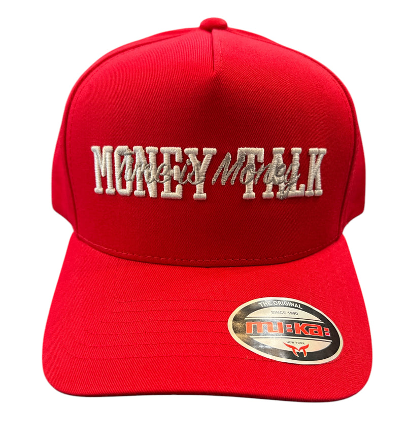 Muka 'Money Talk' Snapback Hat (Red) S4431