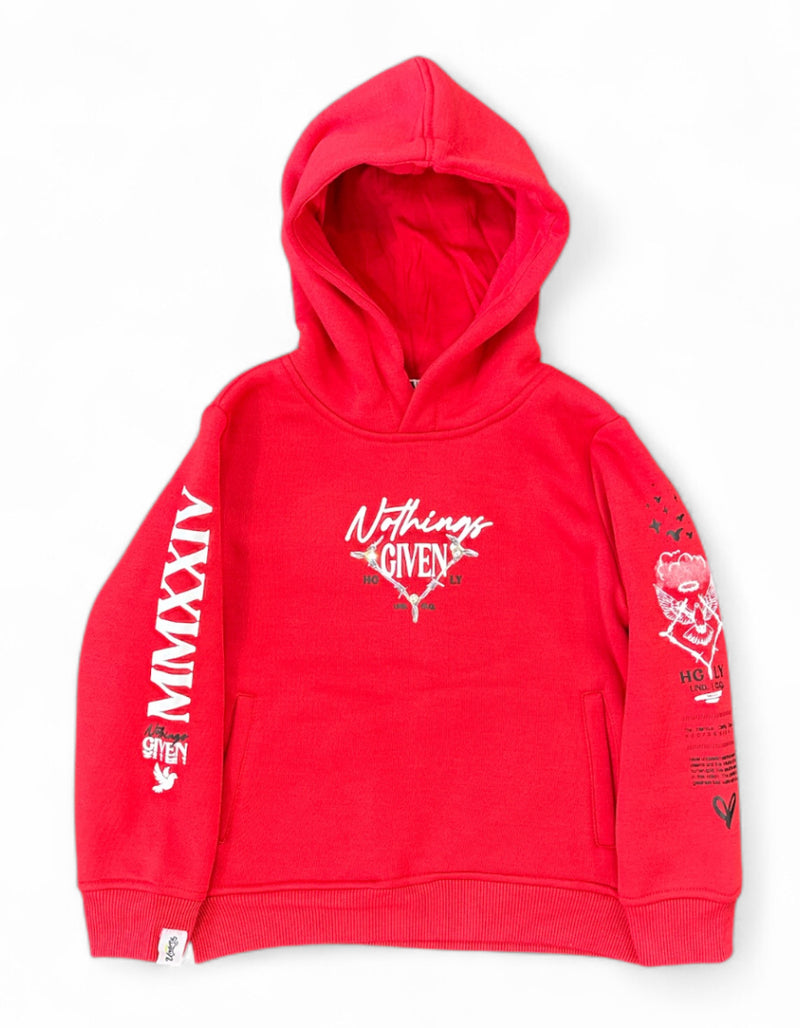 Highly Undrtd Kids 'Given' Hoodie (Red) UF5601K