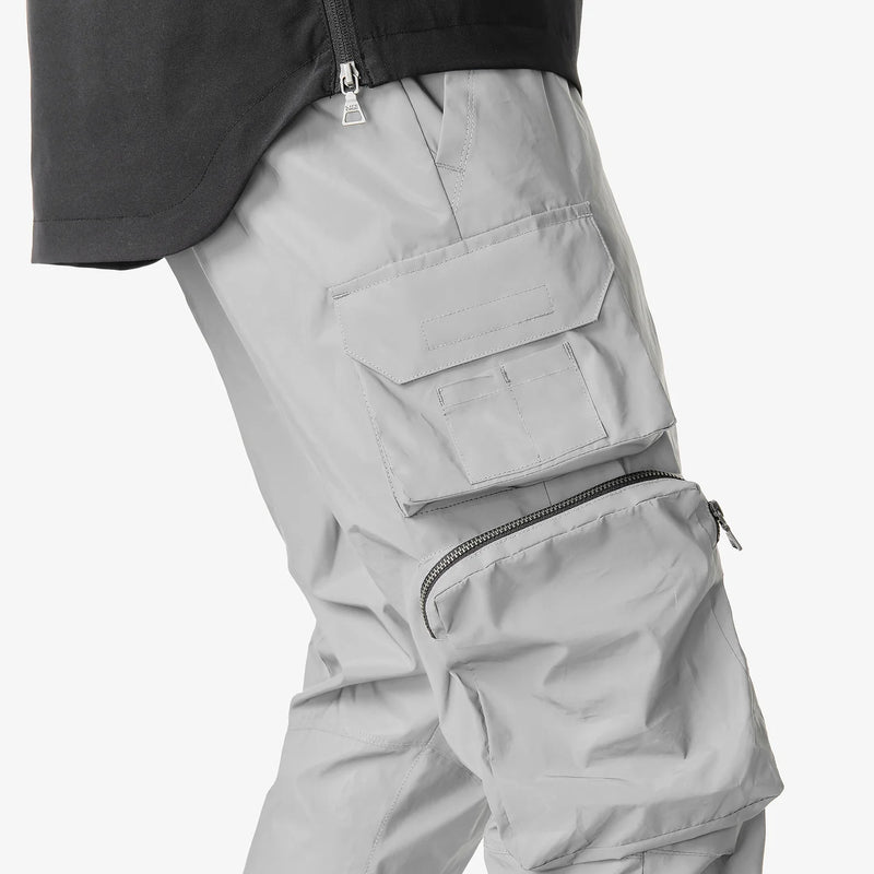 Life Code Progressive Nylon Taslan Cargo Pants With Zippers (Silver) 33P05 - Fresh N Fitted Inc