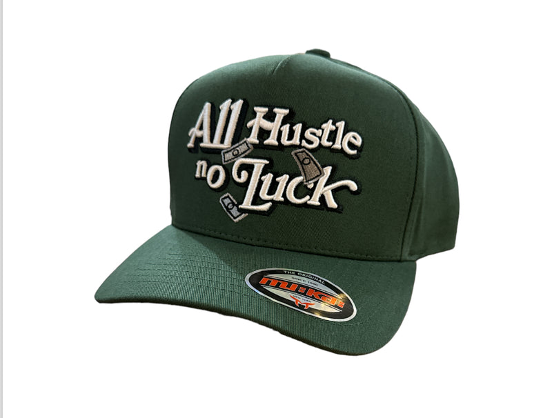 Muka 'All Hustle' Snapback Hat (Dark Green) S4406 - Fresh N Fitted Inc 2