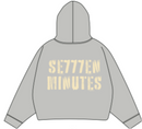 7M ‘777' Cropped Hoodie (Cement) - FRESH N FITTED
