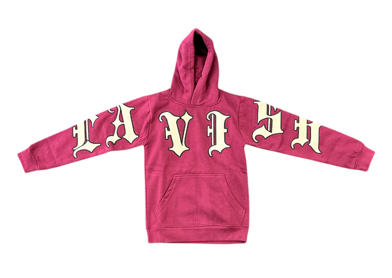 FWRD Kids 'Lavish' Fleece Pullover Hoodie (Burgundy) FW-10538K