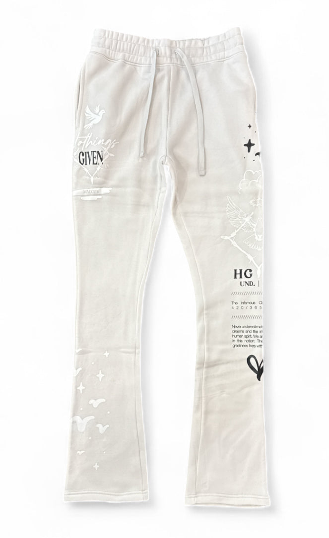 Highly Undrtd 'Given' Stacked Joggers (Cloud) UF5201