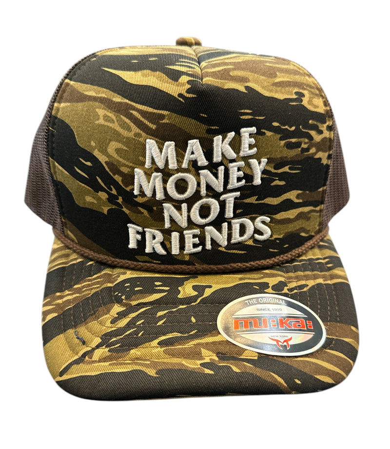 MUKA 'Make Money' Trucker Hat (Olive Tiger) MUM2251