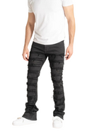 Spark Stretch Distressed Stack Denim (Jet Black) S3016 - FRESH N FITTED