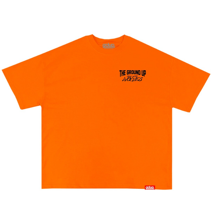 The Ground Up 'Run With Wolves' T-Shirt (Orange)