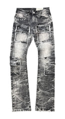 FWRD 'Eyelet' Stacked Denim (Washed Black) FW-330295 - FRESH N FITTED