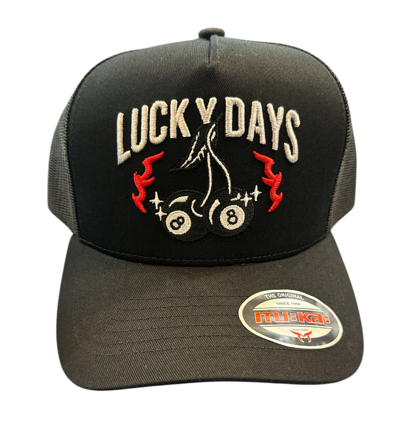 Muka 'Lucky Days' Trucker Hat (Black) T5450