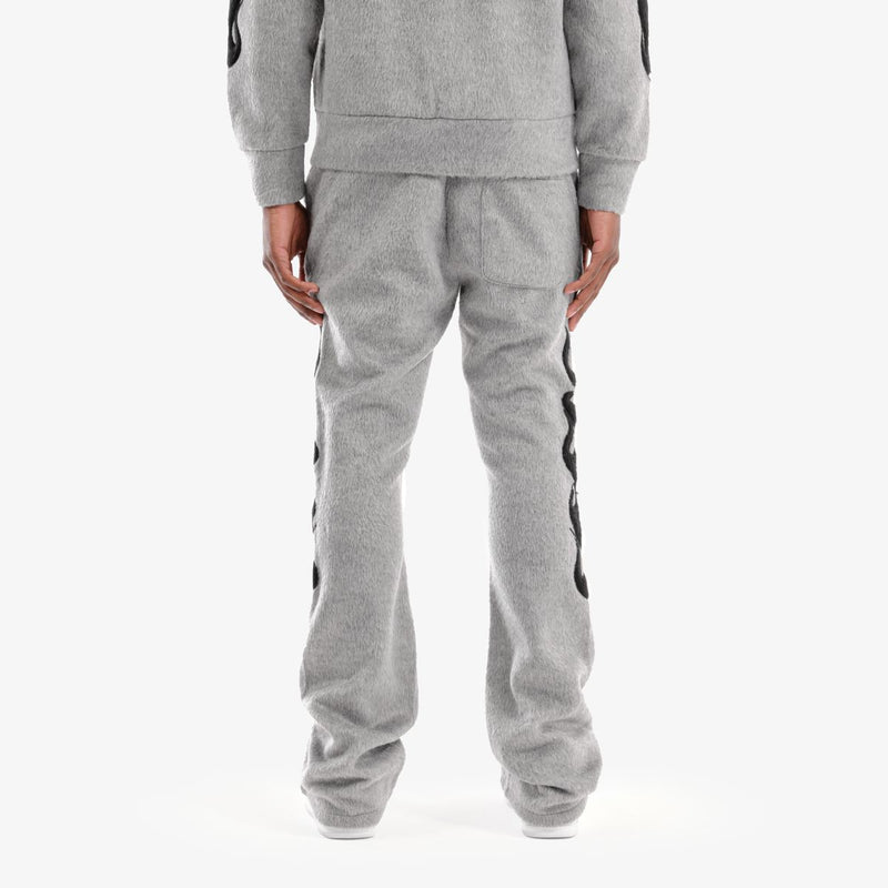 Copper Rivet 'Saints' Mohair Pearl Stacked Sweat Pants (Gray) 531581