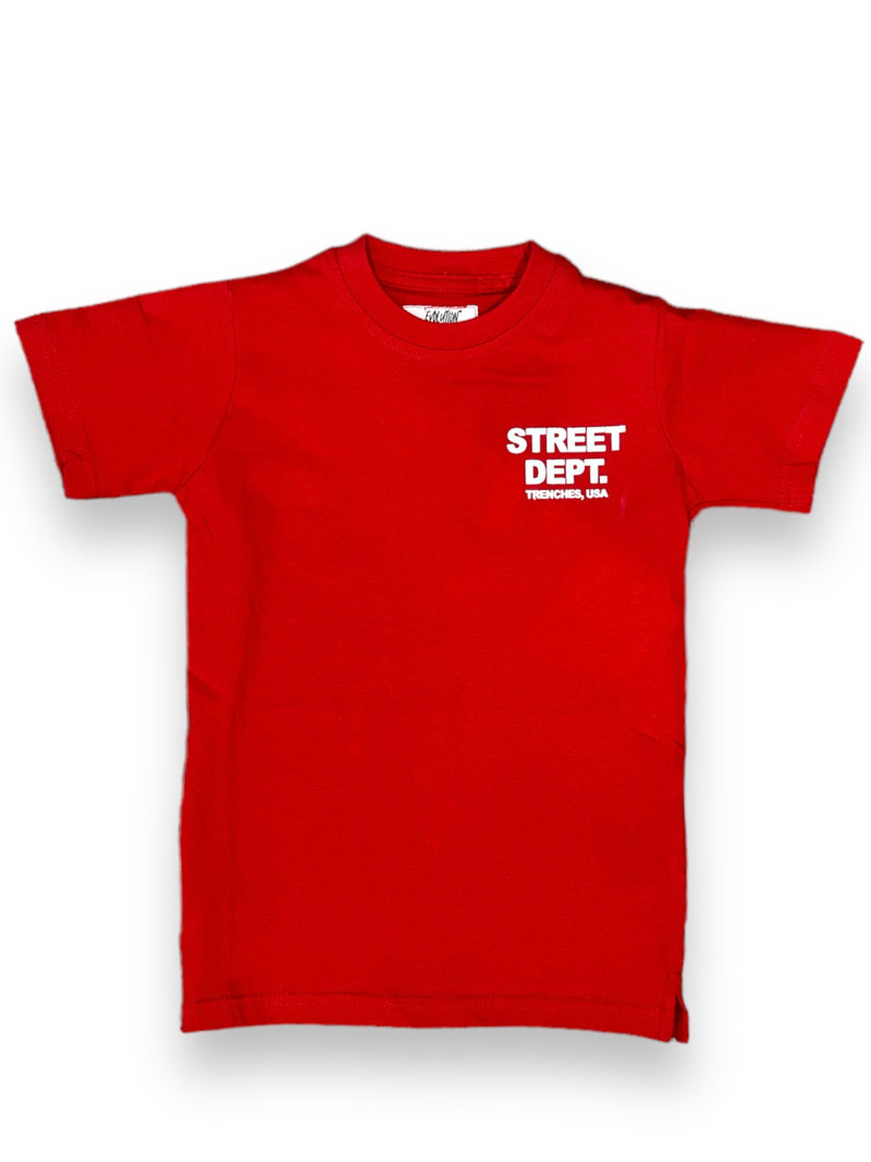 Evolution Kids 'Street Dept' T-Shirt (Red) EV-180489K - FRESH N FITTED-2 INC