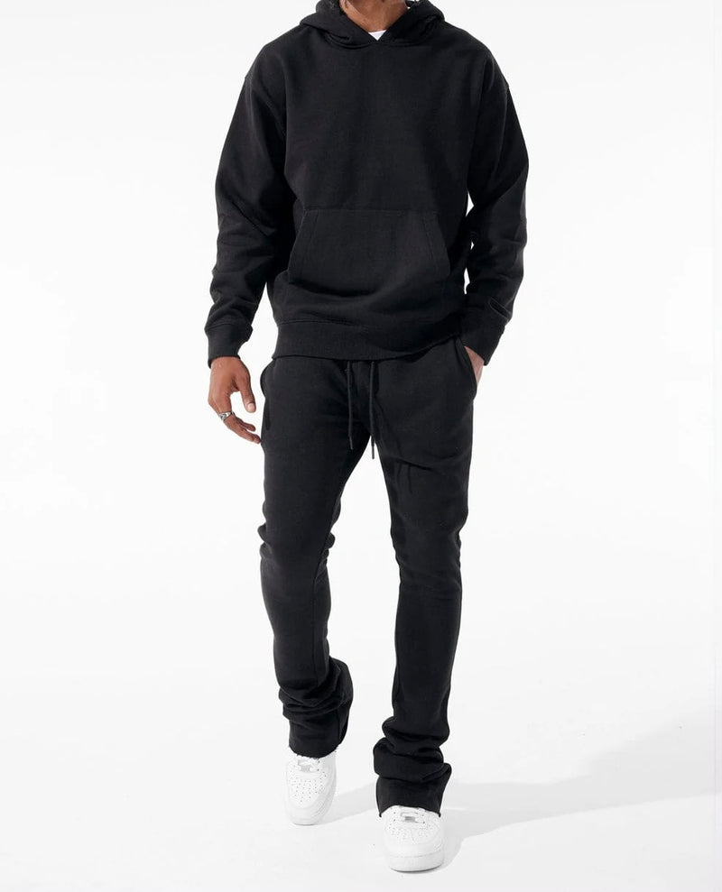 Jordan Craig Uptown Fleece Stacked Sweat Pants (Black) 8860L