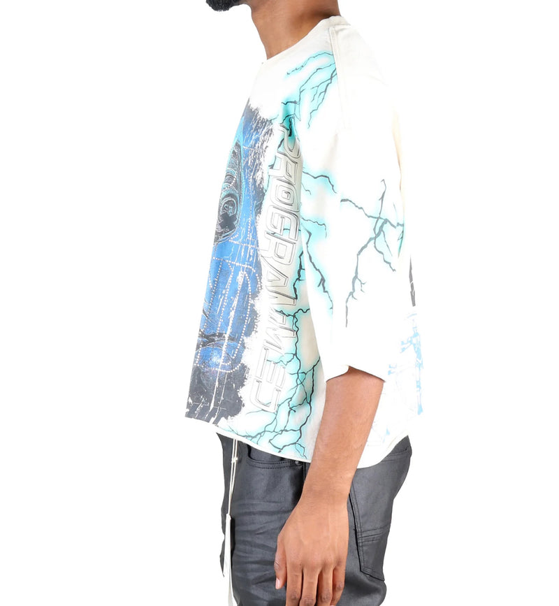 Kleep 'TERRABLAST' Premium Cropped T-Shirt (Cream) KT-1900