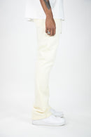 Rebel Minds Sweats Stacked Pants (Cream) 100-475