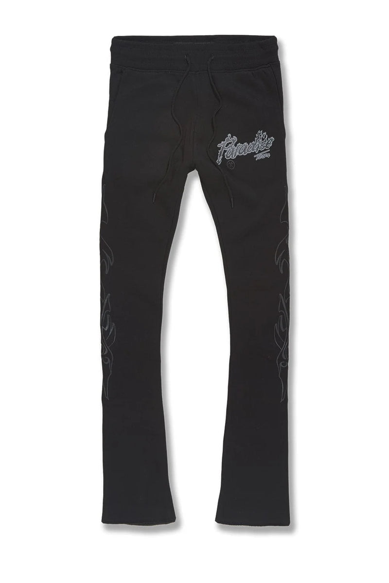 Jordan Craig Kids 'Paradise Tour' Stacked Joggers (Noir) 8241LK/LB