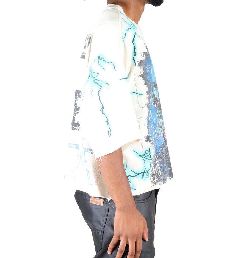 Kleep 'TERRABLAST' Premium Cropped T-Shirt (Cream) KT-1900