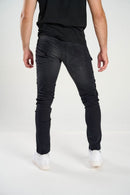 Spark Slim Fit Stretch Denim (Jet Black) S4403