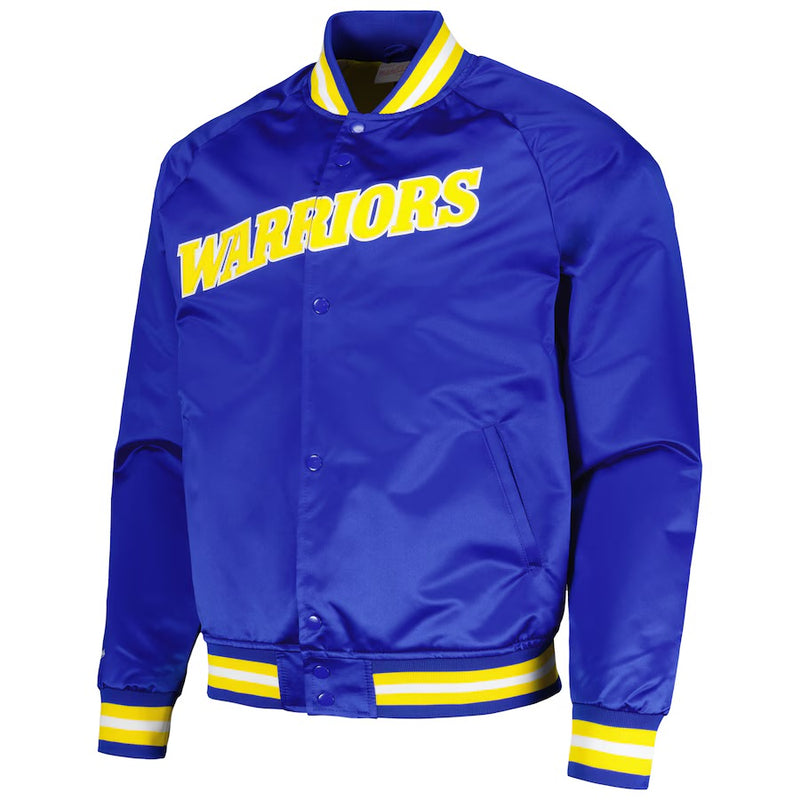 Mitchell & Ness Golden State Warriors Lightweight Satin Jacket (Royal) SJKT6296