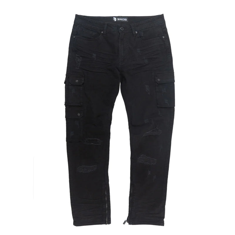 Makobi 'Berteli' Cargo Pants (Black) M1737