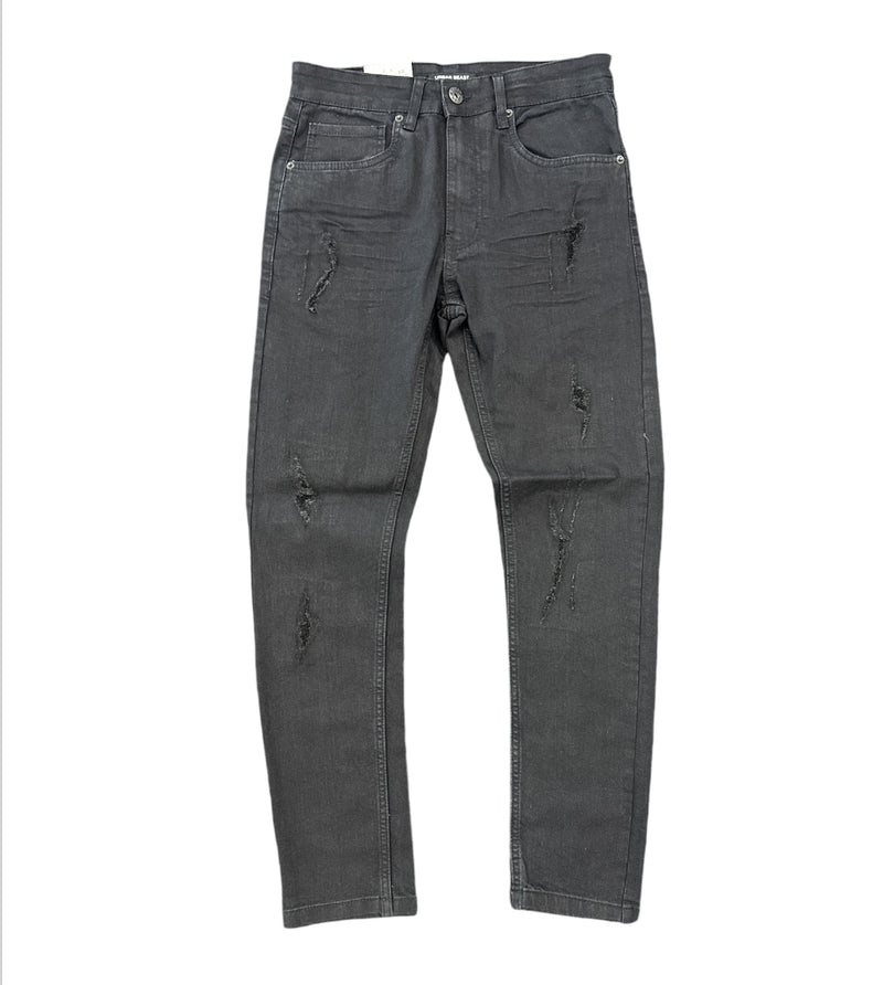 Urban Beast Distressed Denim (Black) UB109